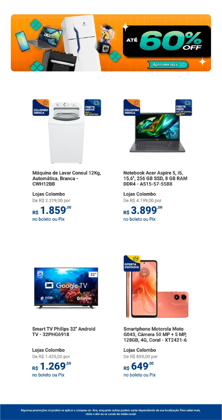 Encarte de Lojas Colombo Ofertas 21 de maio até 31 de maio 2025 - Pagina 4