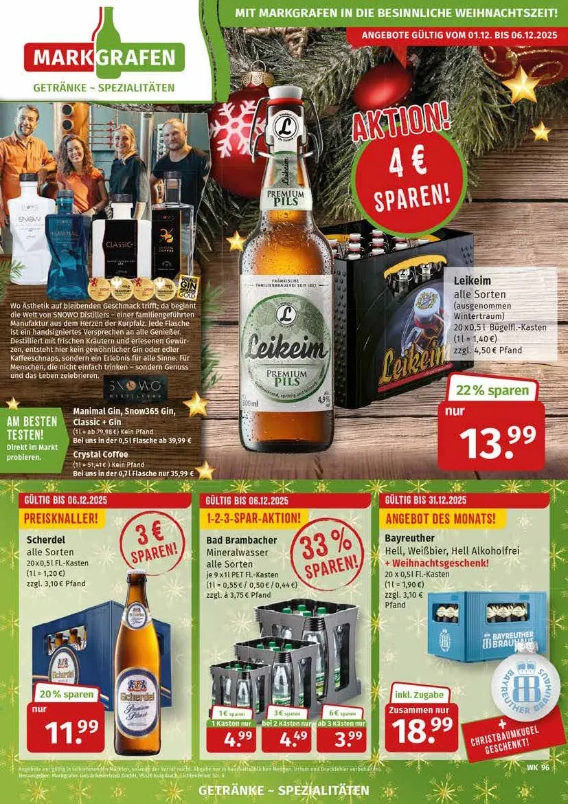 Markgrafen Angebote von 1. Dezember bis 6. Dezember 2025 - Prospekt seite 1