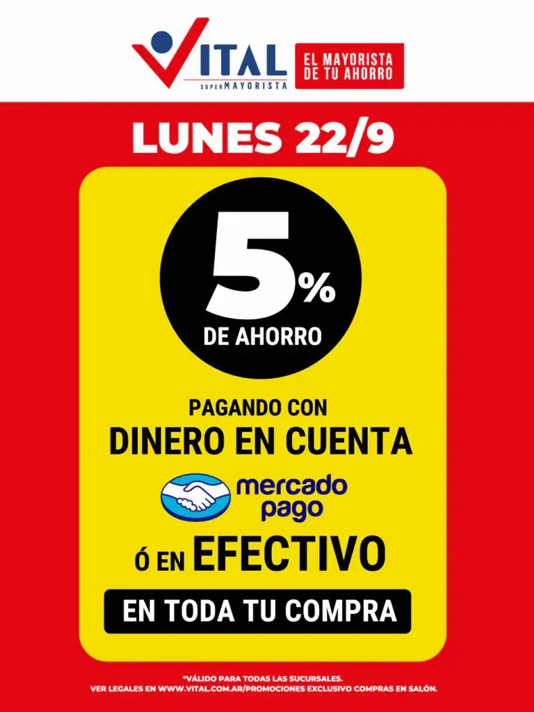 Ofertas de Ofertas del dia Vital 22 de septiembre al 22 de septiembre 2025 - Página 1 del catálogo
