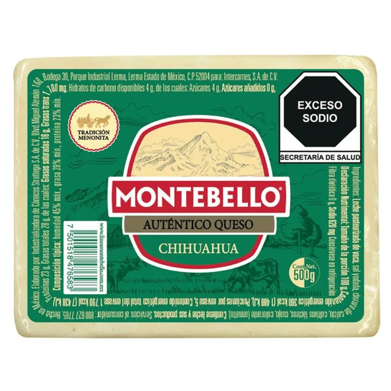 Montebello Queso Chihuahua 500 g