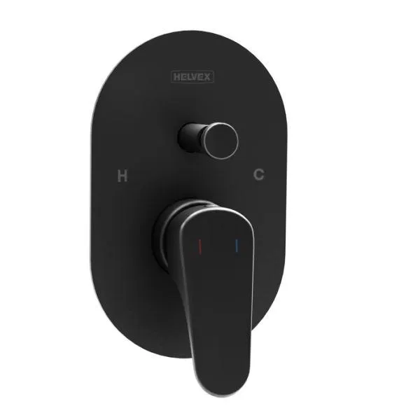 Monomando Regadera Con Desviador Potenza Ebano