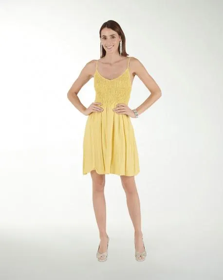 VESTIDO CASUAL TIRANTES CON SMOCK