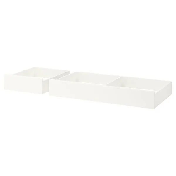 Cajón de cama, 2 piezas, blanco,