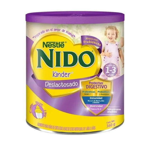 Alimento para niños Nido Kinder deslactosado 1 a 3 años 360 g