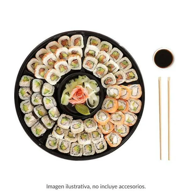 Charola de sushi con 5 rollos