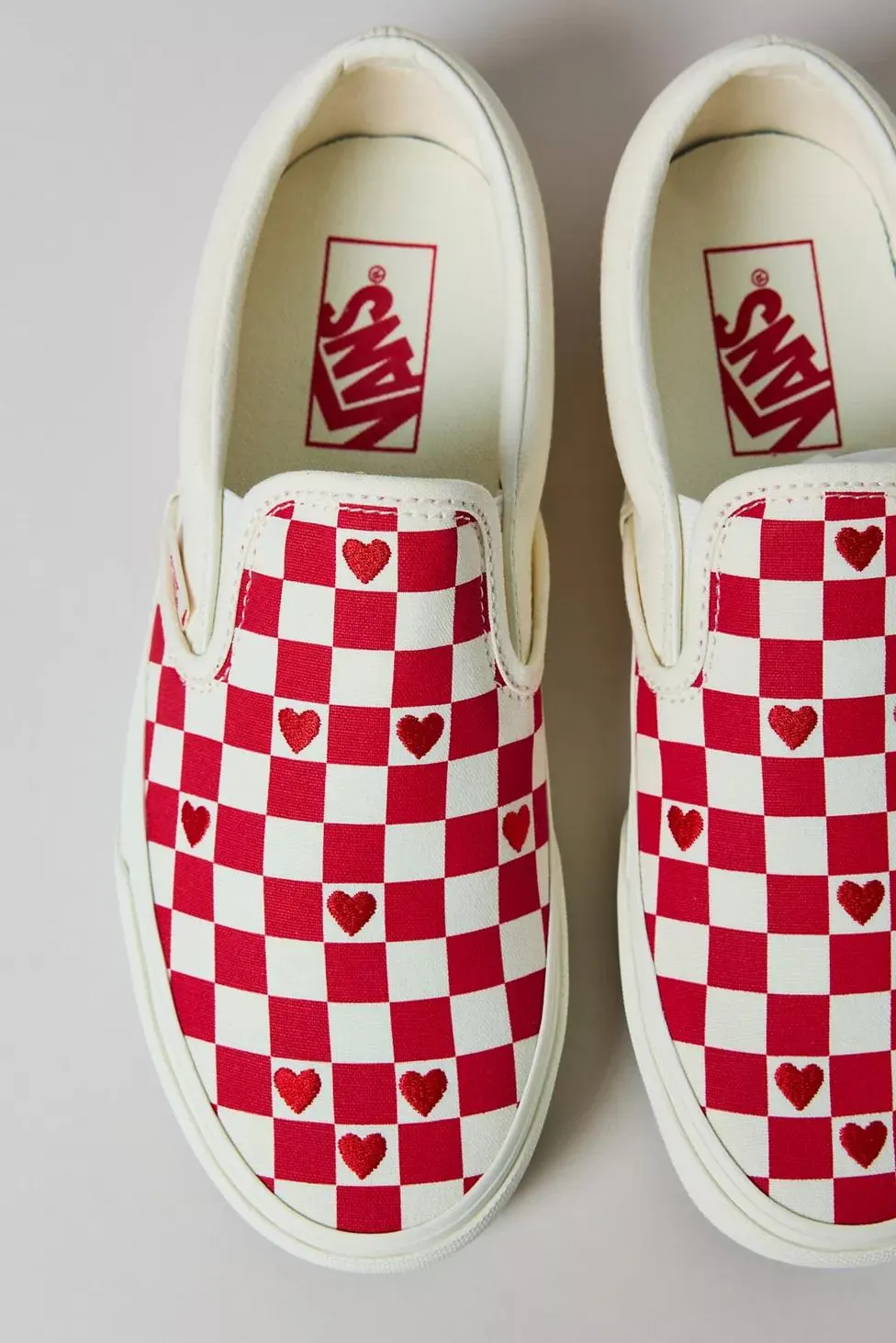 Vans Women's Hearts Racing Checkerboard Slip-On Sneaker