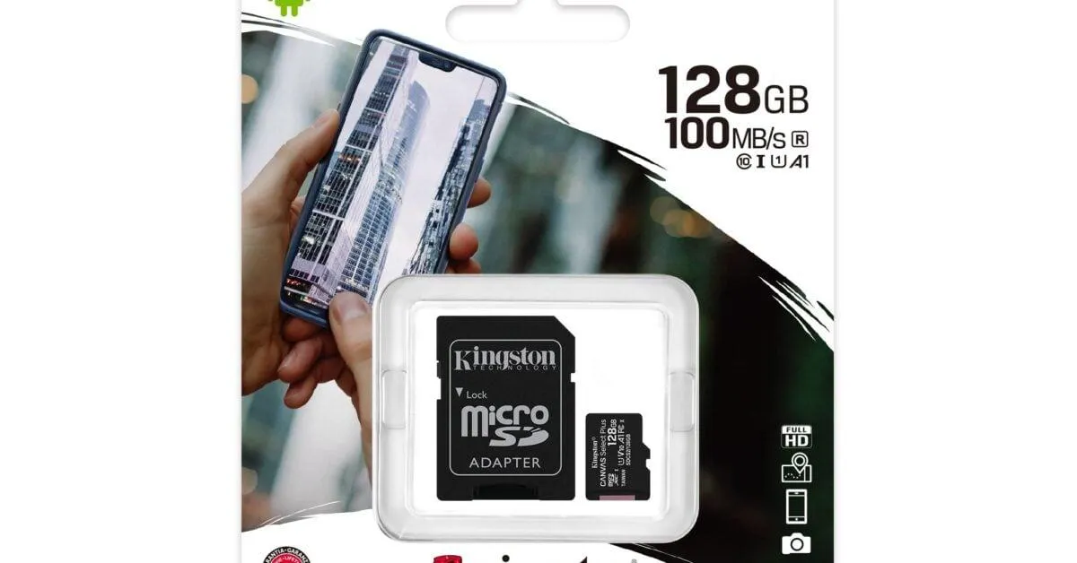 Memoria Microsd 128GB Kingston Canvas Select Plus SDCS2/ 128GB Class10 con Adapatador SD