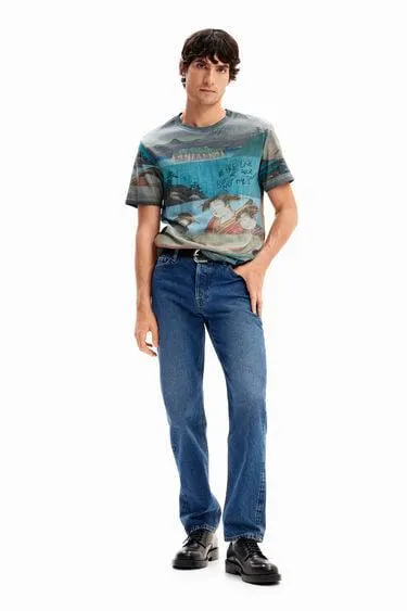 Camiseta manga corta print japonés