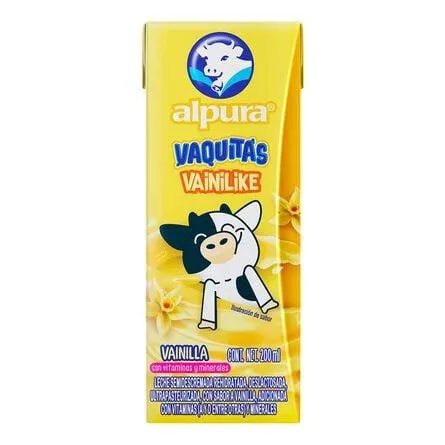 Leche saborizada Alpura Vaquitas sabor vainilla 200 ml