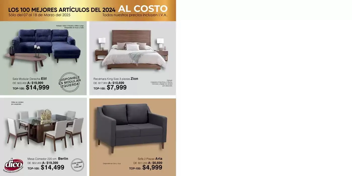 Catálogo de Muebles Dico Top 100 Centro 2025 7 de marzo al 18 de marzo 2025 - Pagina 18