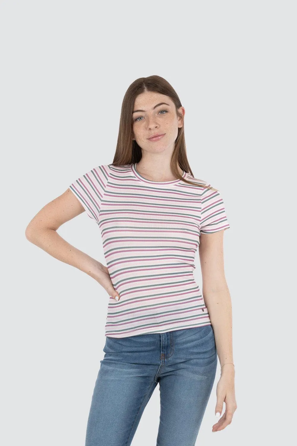 Playera rayada multicolor