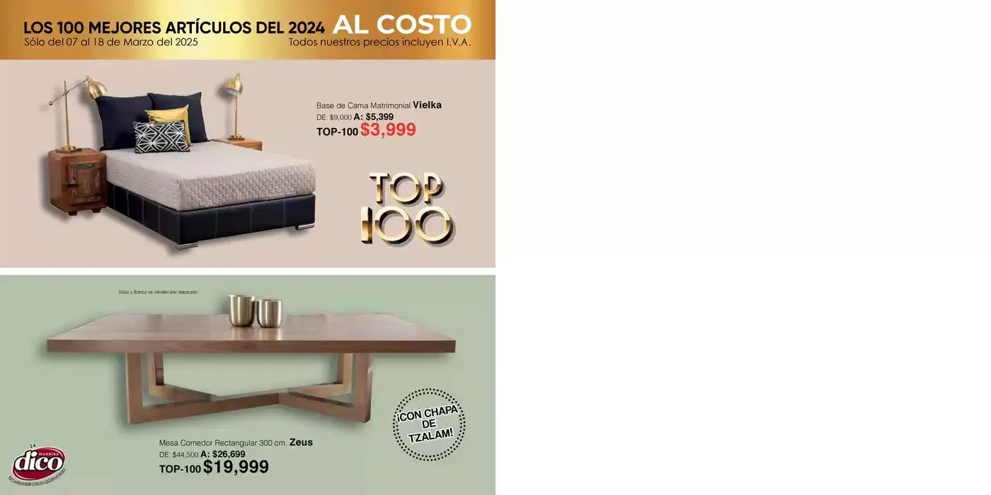 Catálogo de Muebles Dico Top 100 Centro 2025 7 de marzo al 18 de marzo 2025 - Pagina 24