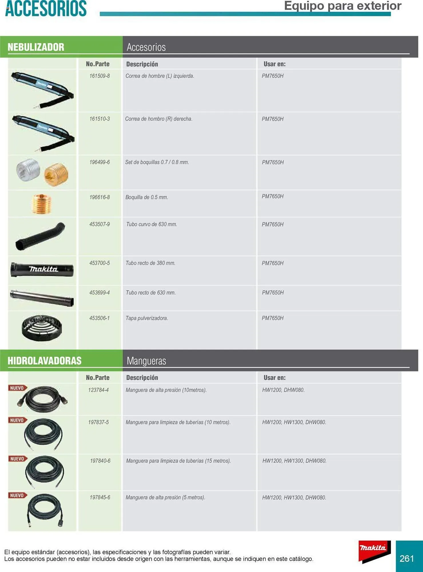 Catálogo de Catálogo Makita 8 de julio al 31 de diciembre 2025 - Pagina 261