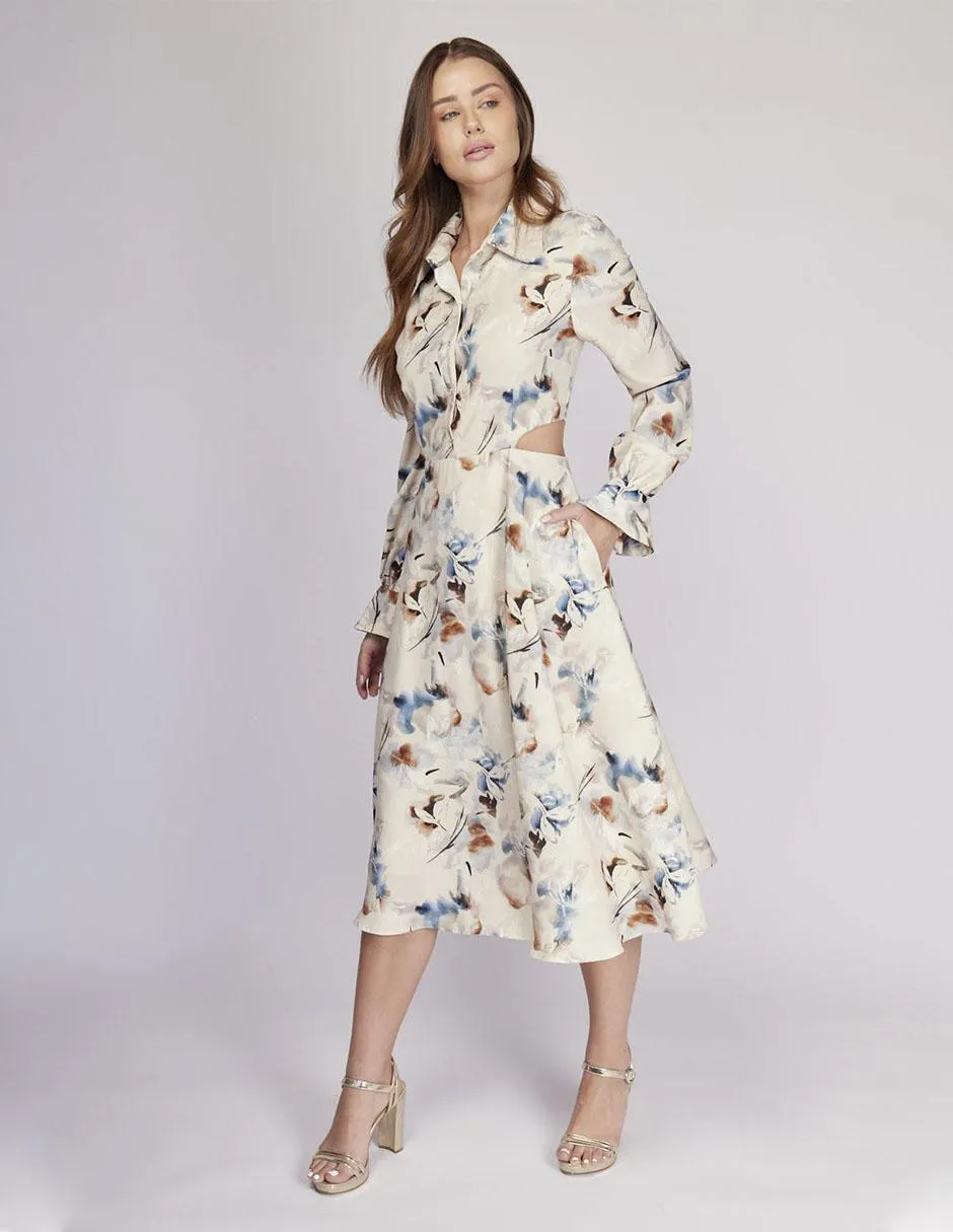 Vestido midi casual Linea Pura para mujer