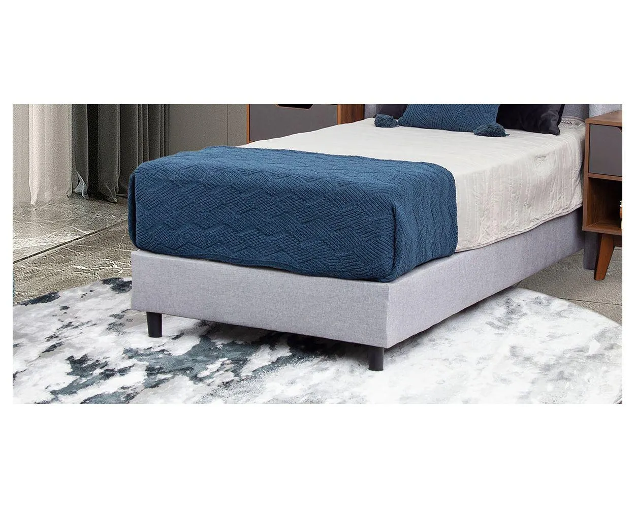 Base De Cama Individual Merea Plata