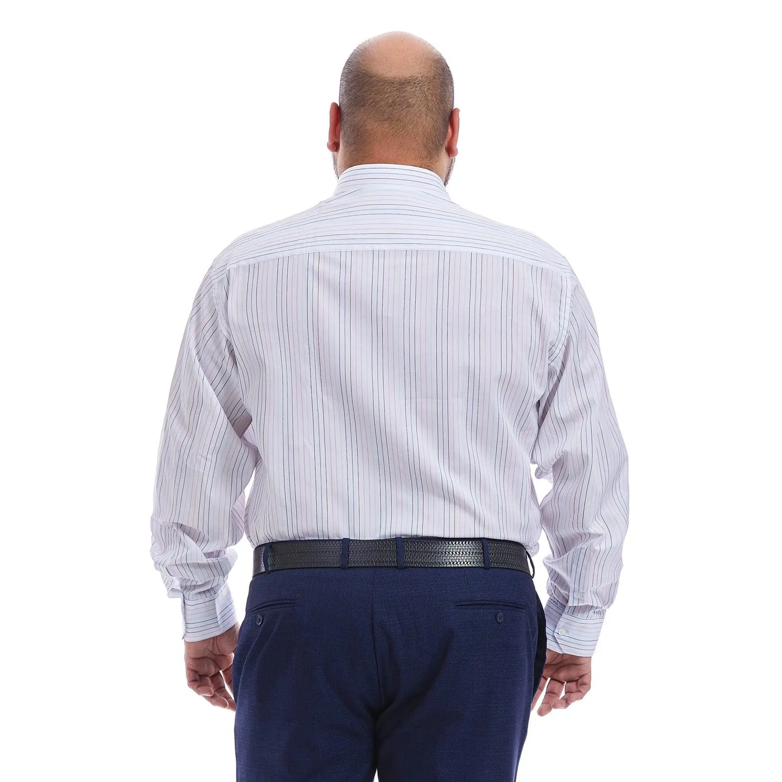 Camisa para hombre | Rosa | Tallas extras a rayas multicolor