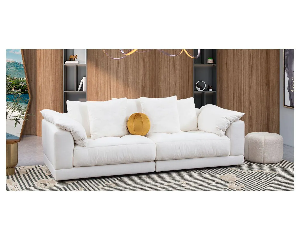 Sofá 4 Plazas Nuva Blanco