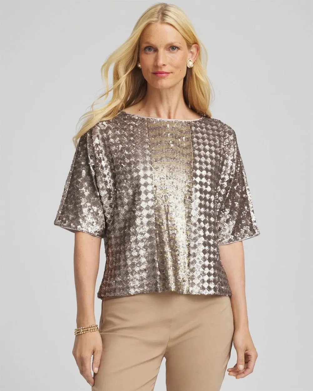 Art Deco Dolman Sequins Tee