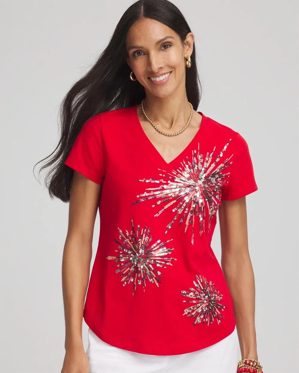 Fireworks Embellished Knit Tee