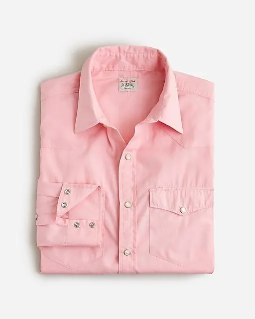 Secret Wash cotton poplin western shirt