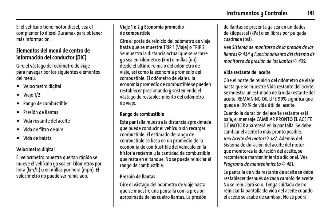 Catálogo de Cheyenne 2025 Manual del propietario 22 de enero al 31 de diciembre 2025 - Pagina 142