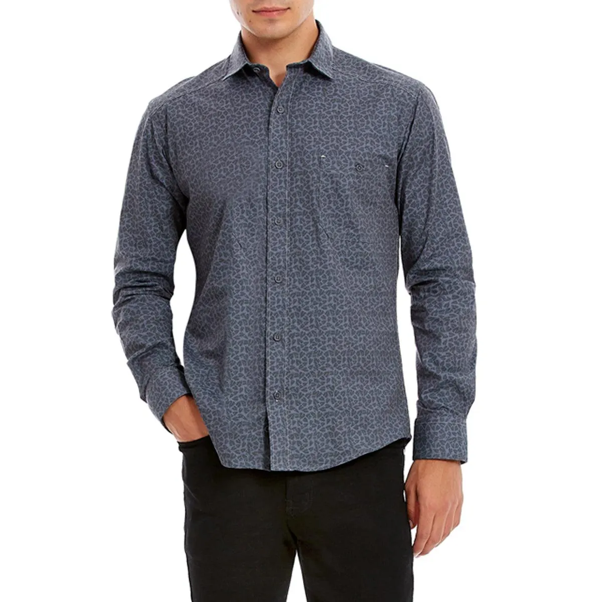 Camisa Manga Larga | Gris | Slim Fit
