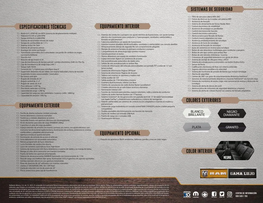 Catálogo de RAM 2500 HD LIMITED 18 de enero al 31 de diciembre 2024 - Pagina 2
