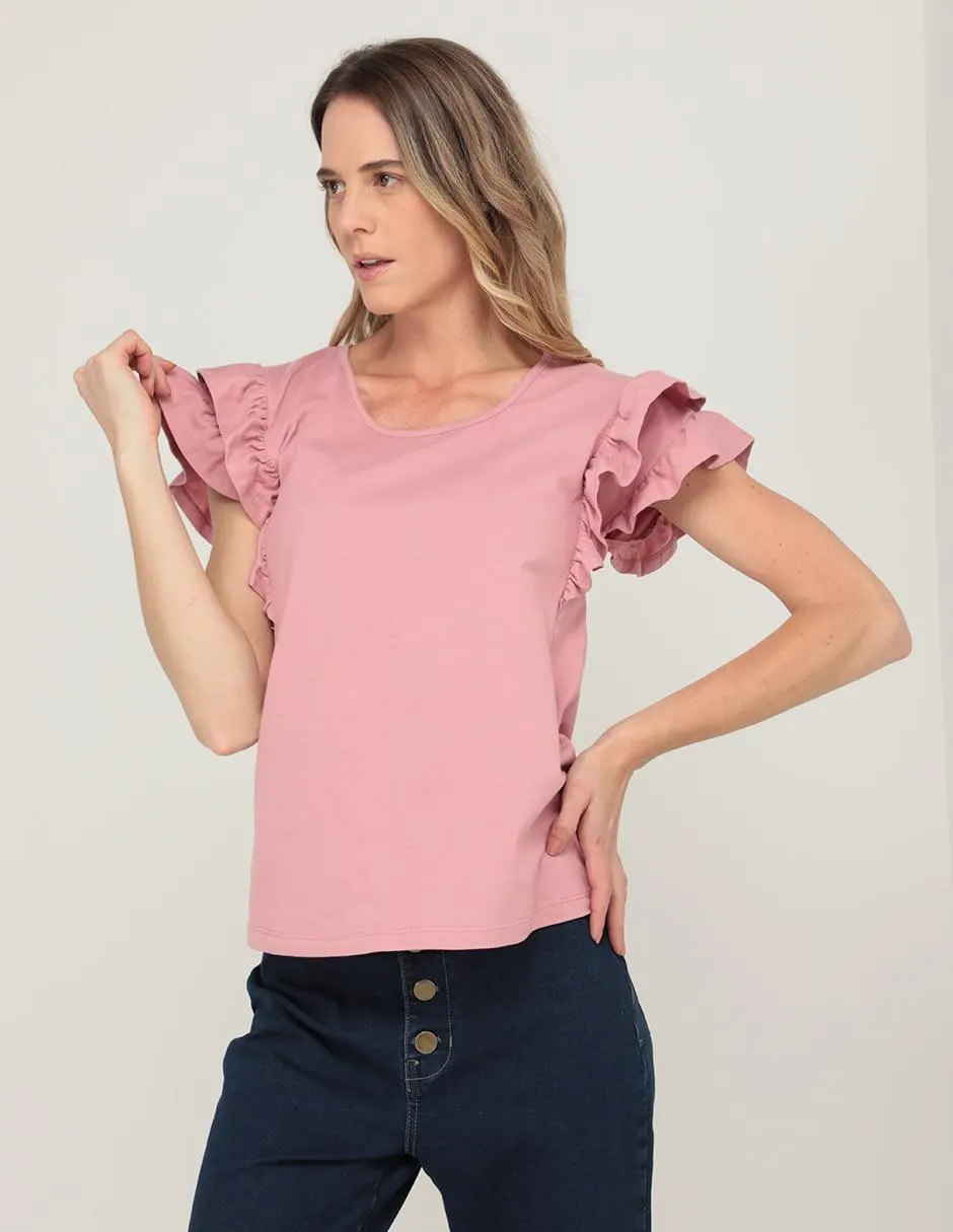 Playera manga corta Weekend cuello redondo para mujer