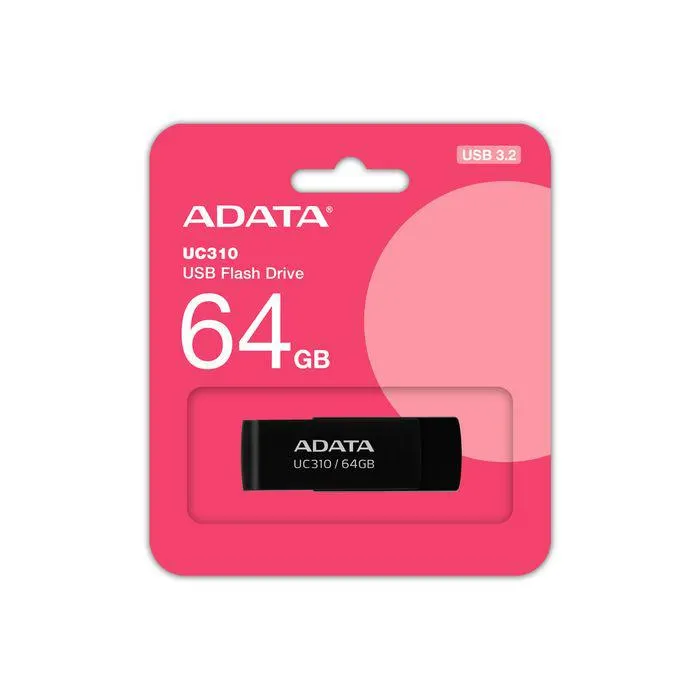 Memoria Usb Adata Uc310 64Gb Usb 3.2 Lectura 100Mb/S Negro Uc310-64G-Rbk