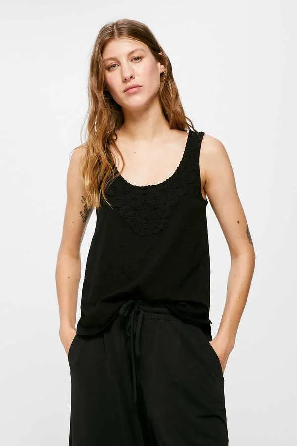 Playera Crochet Escote