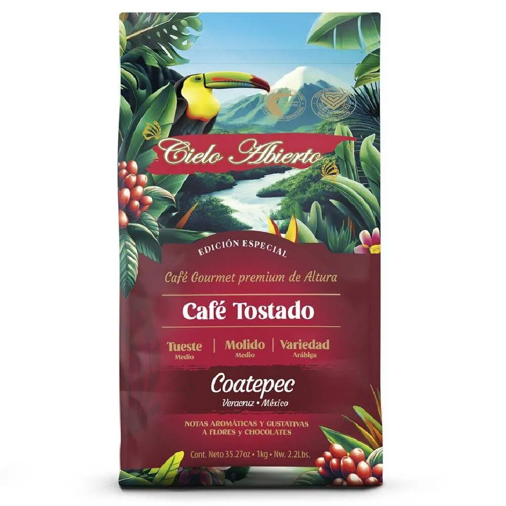 Café Tostado Molido Cielo Abierto 1Kg