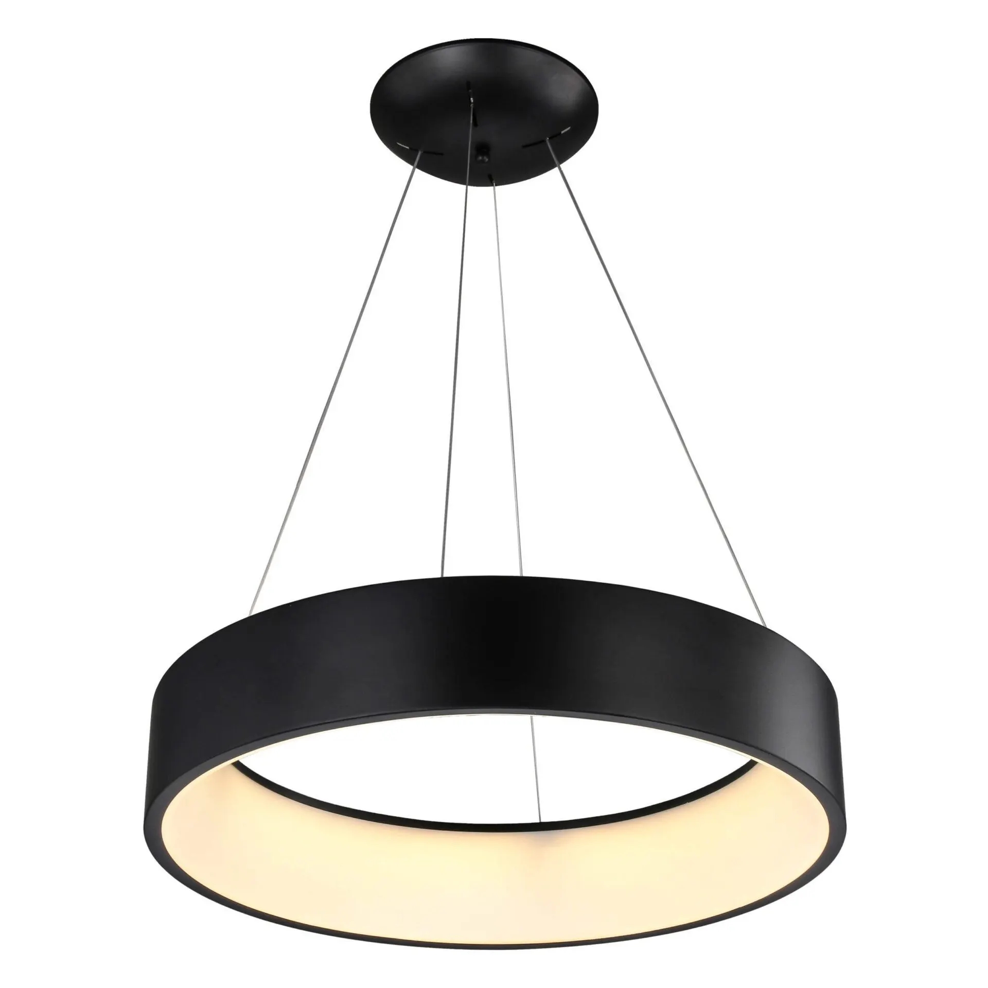 Lámpara colgante led decorativa en acabado negro y blanco con cable de 3m