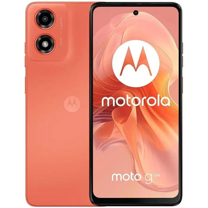 Celular MOTOROLA Moto G04 4GB 64GB LED 6.6" 16MP 5MP Naranja