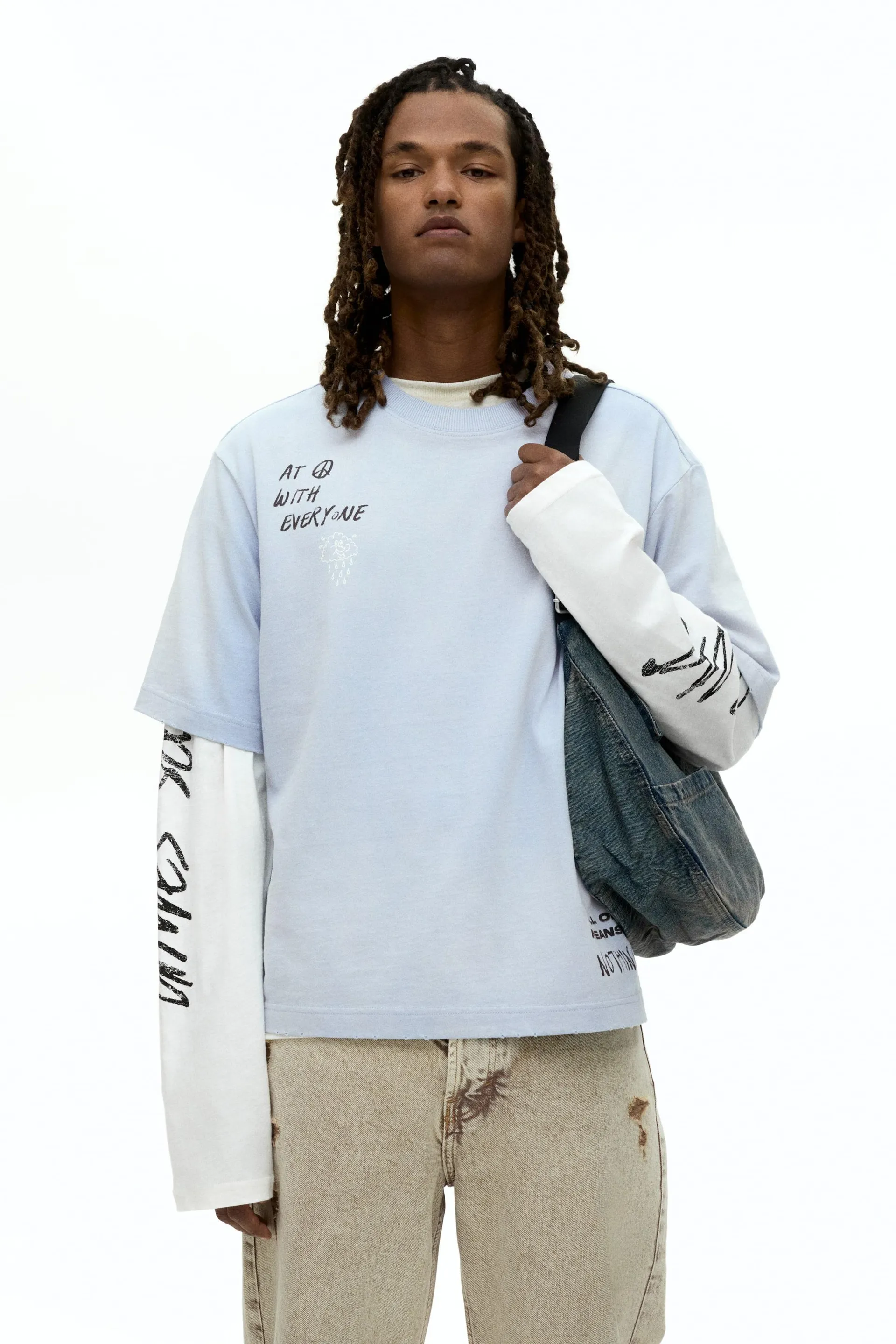 Playera Oversized Fit con diseño