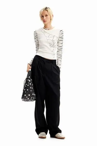 Camiseta patch flores