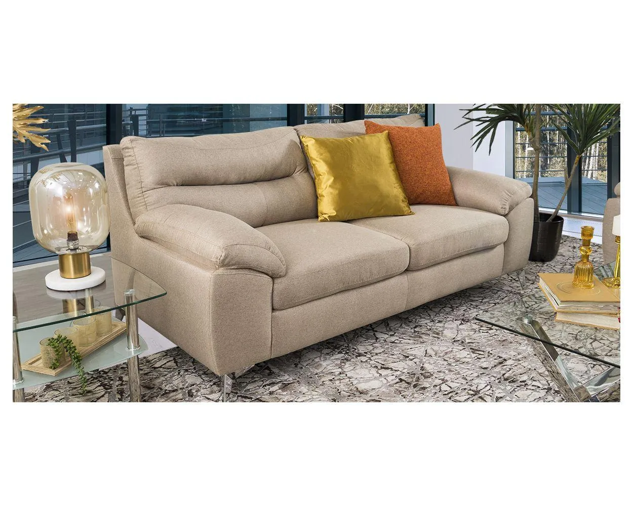 Sofá 3 Plazas Bristol New Beige