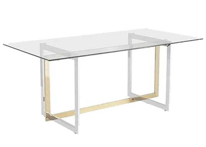 Mesa de Comedor Olga - Dorado y Plateado