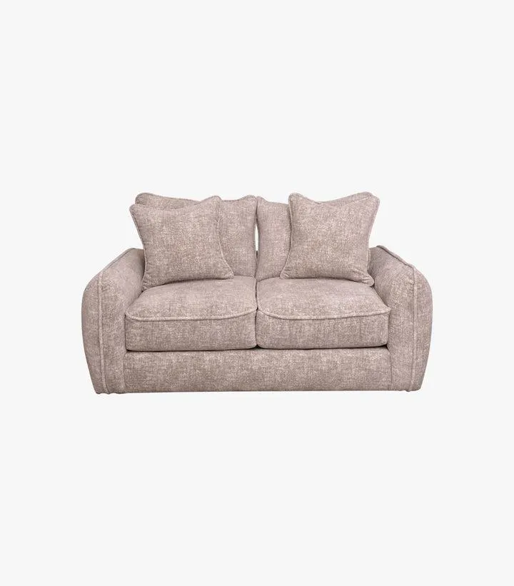 Love Seat Lucas de tela color beige