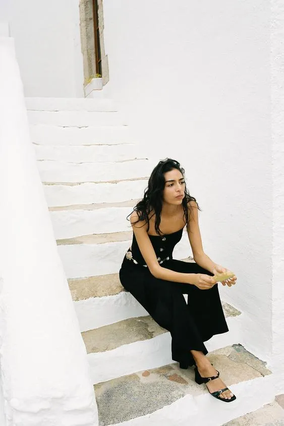 TOP TIRANTES CON LINO