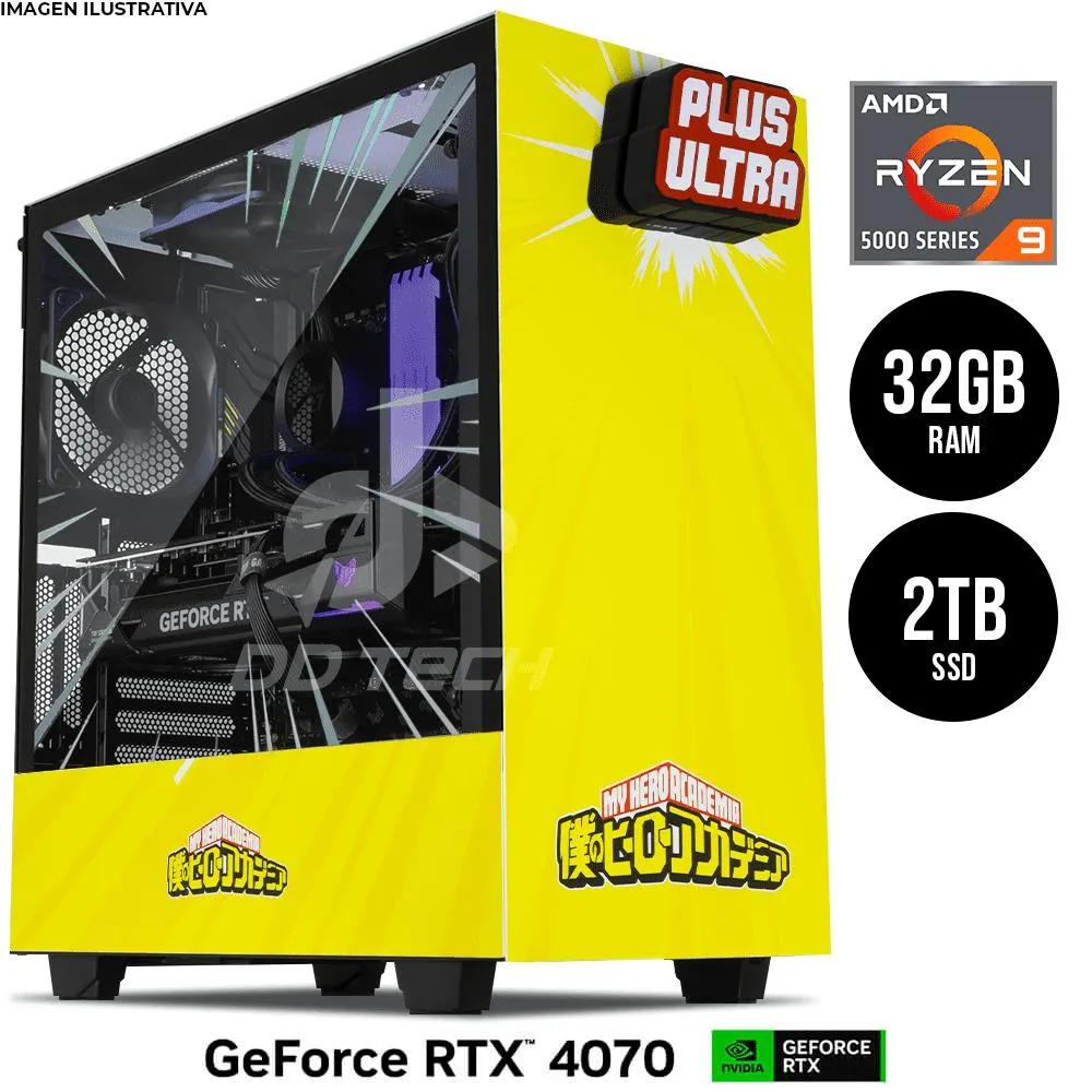 Computadora PRIDE GAMING CRFT DWN / Designed With NZXT / NVIDIA GeForce RTX 4070 / AMD Ryzen 9 5900X / 32GB RAM / 2TB SSD M.2 NVMe / ENF. LIQ. 240MM / 750W 80+ GOLD / INCLUYE WIFI