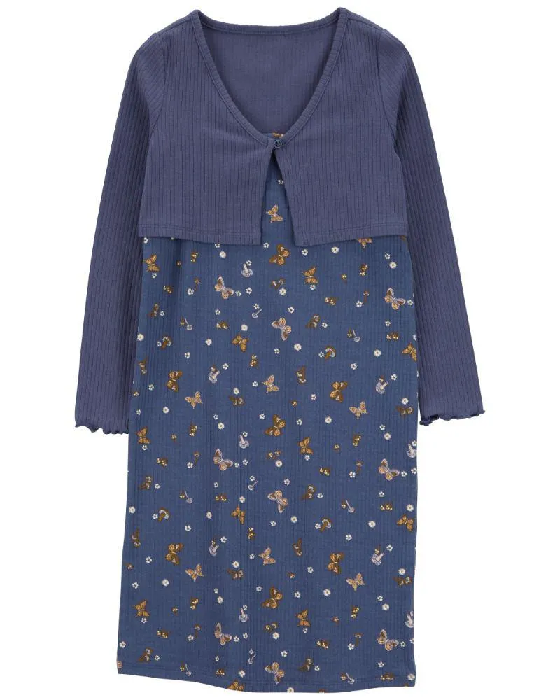 Conjunto De Vestido Y Cárdigan Oshkosh B'Gosh