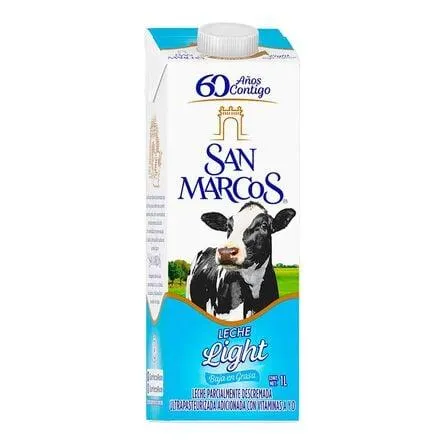 Leche Light UHT San Marcos 1 Lt
