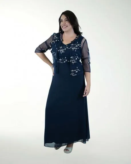 VESTIDO TE CON SACO ESTAMPADO