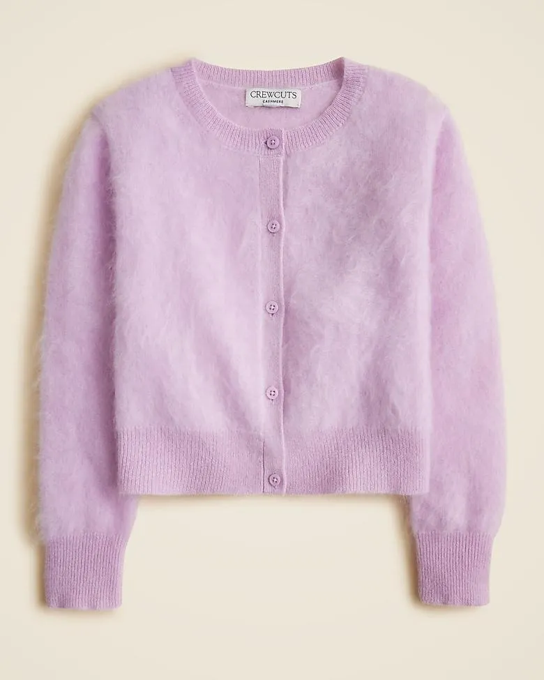 Girls' brushed cashmere cardigan