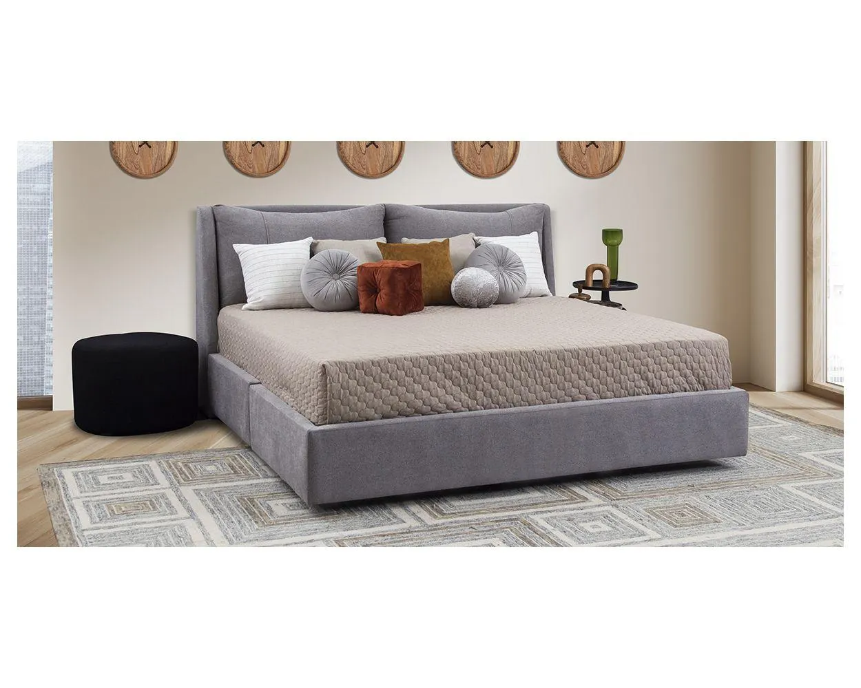 Cama King Size Milah Gris