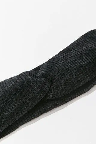 DIADEMA DE TELA NEGRA