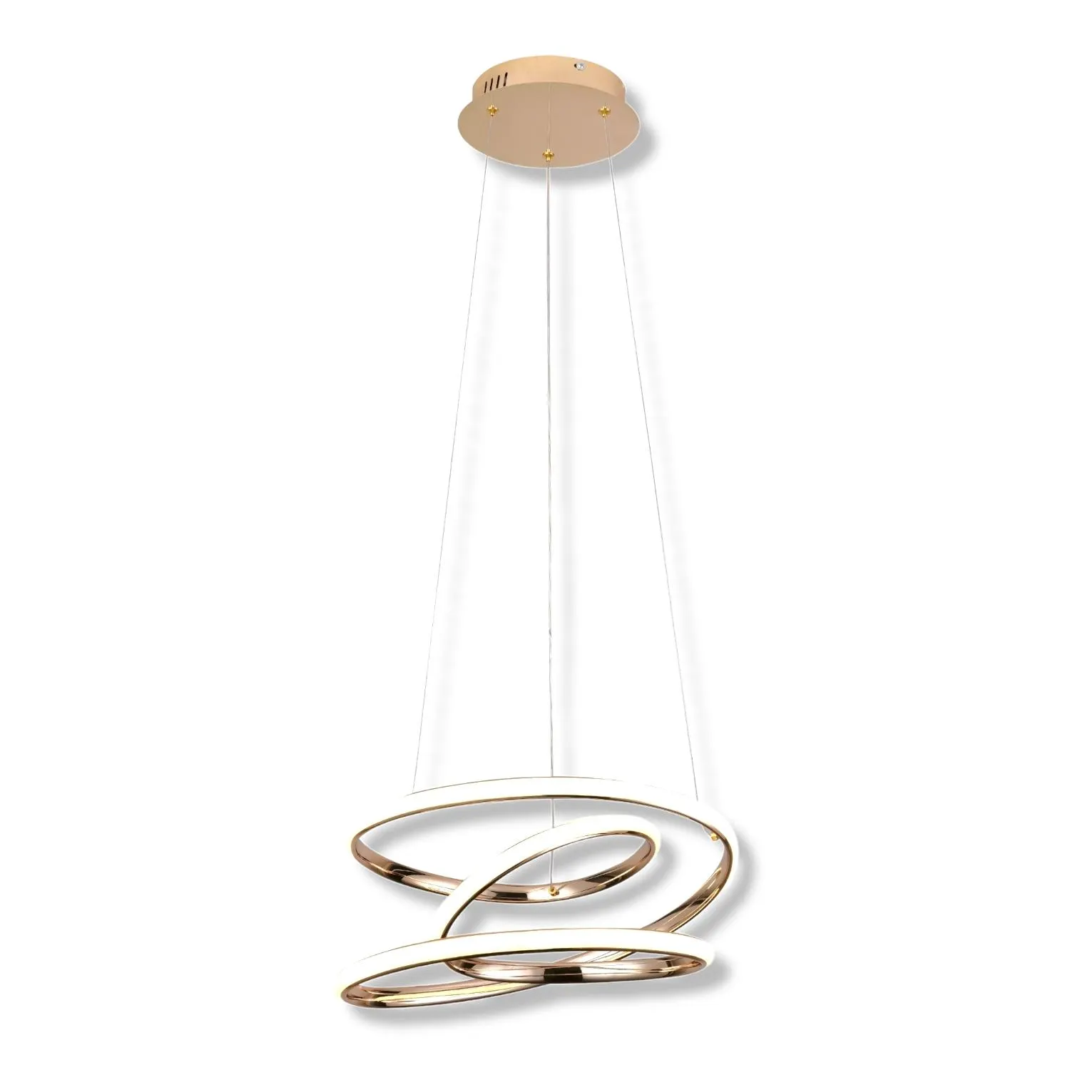 Lampara Colgante Led Moderno a Control Remoto con Dimer de Intensidad y Temperatura de Color mas 3 Cambios de Luz Altura Regulable 106w