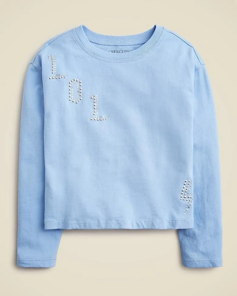 Girls' embellished "LOL" graphic T-shirt
