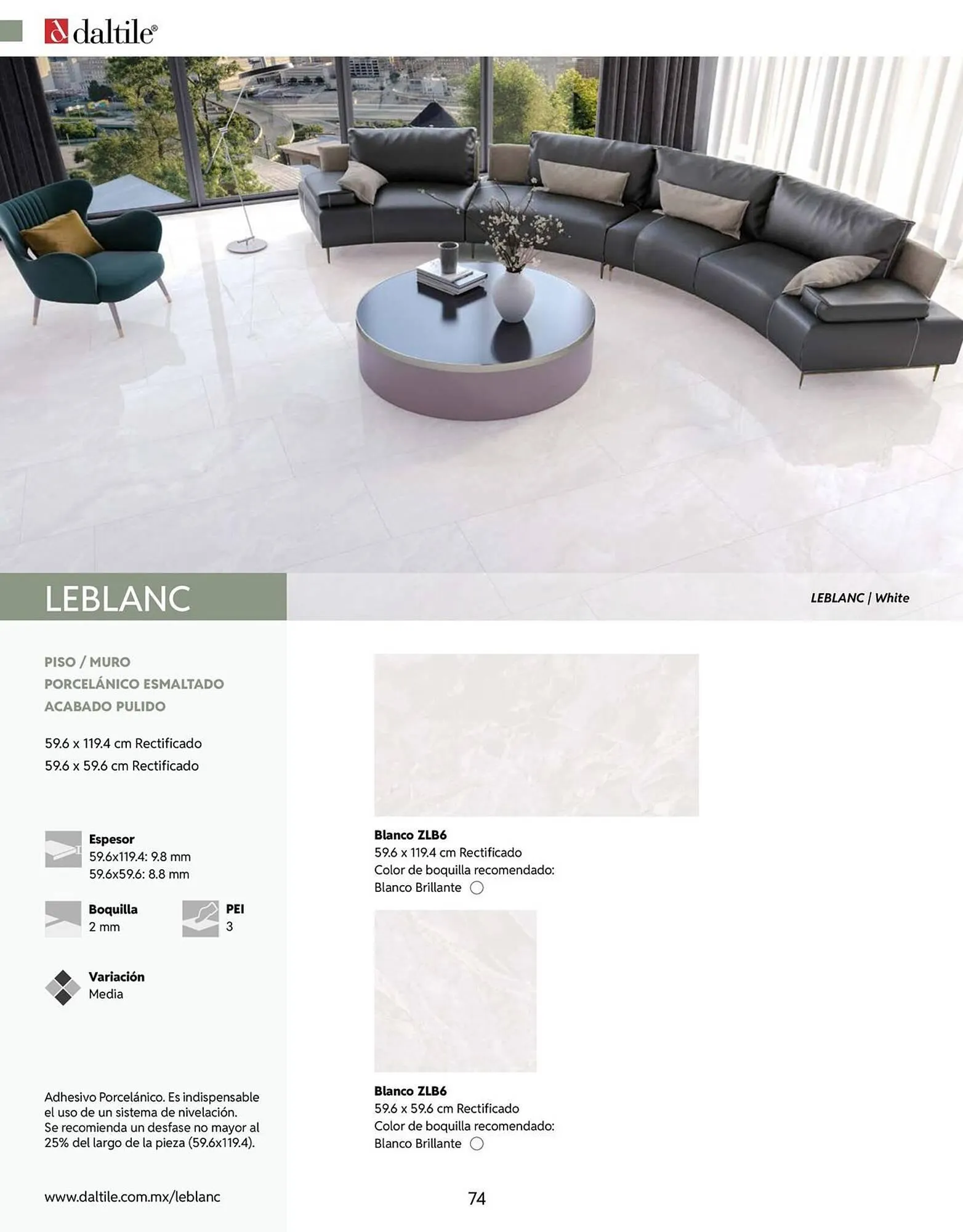Catálogo de Catálogo Daltile 13 de enero al 31 de diciembre 2026 - Pagina 74