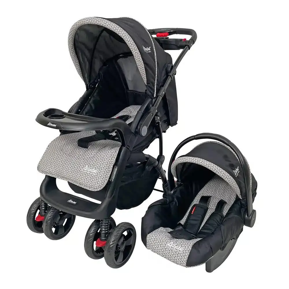Carriola D´bebé reversible multi-funcional Travel System Aventura Negro